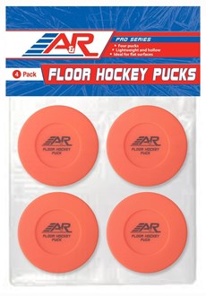 A&R Floor Hockey Puck Orange 4 Pack
