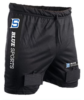 Blue Sports Mesh Short With Cup