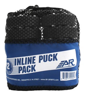 Black Inline Puck - 12 Pack (Mesh Bag)